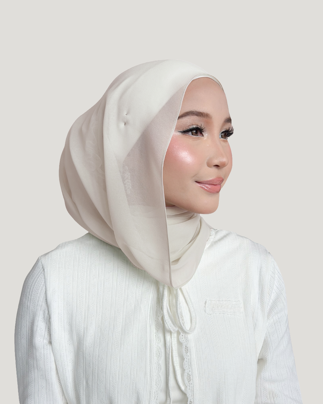 (Essential) Chiffon Silk in Neige | Guzel KL