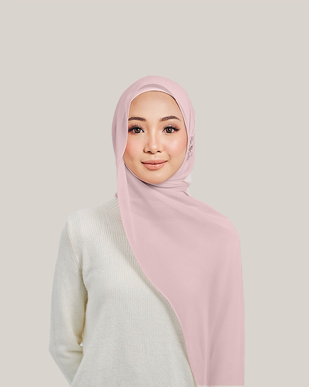 Chiffon Silk in Peach Taffy | Guzel KL