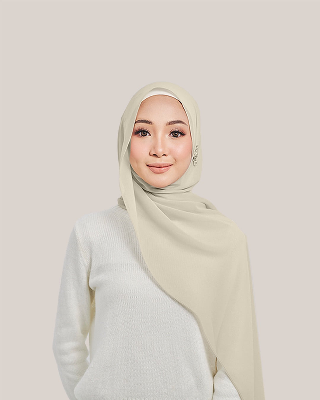 Chiffon Silk in Pearlaine | Guzel KL