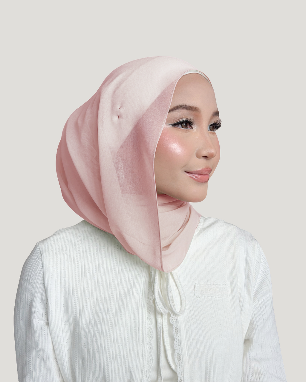 (Essential) Chiffon Silk in Pearl Petal | Guzel KL