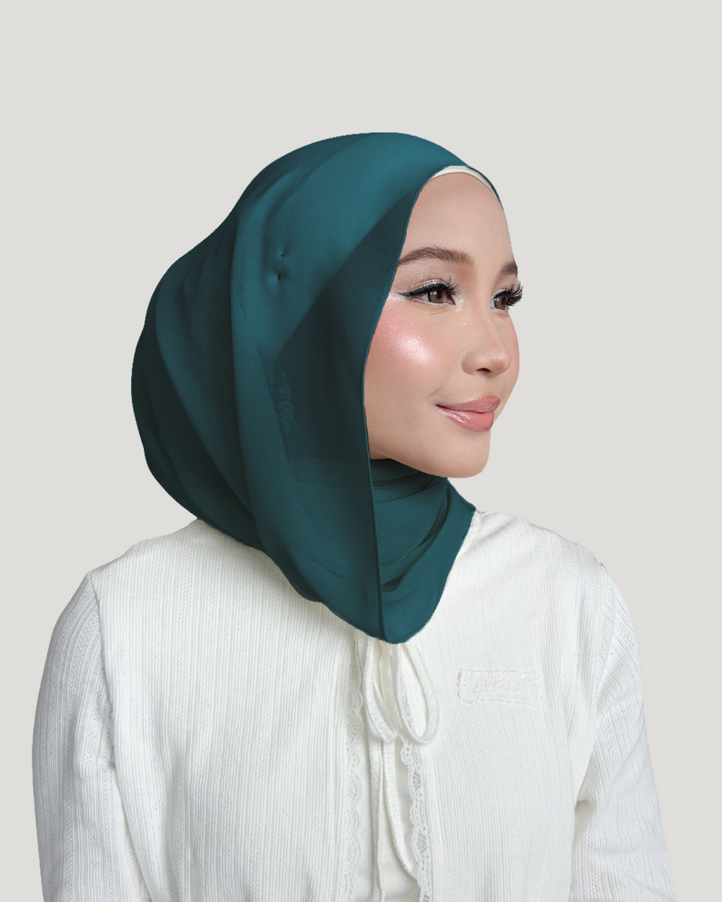 (Essential) Chiffon Silk in Persian Teal | Guzel KL