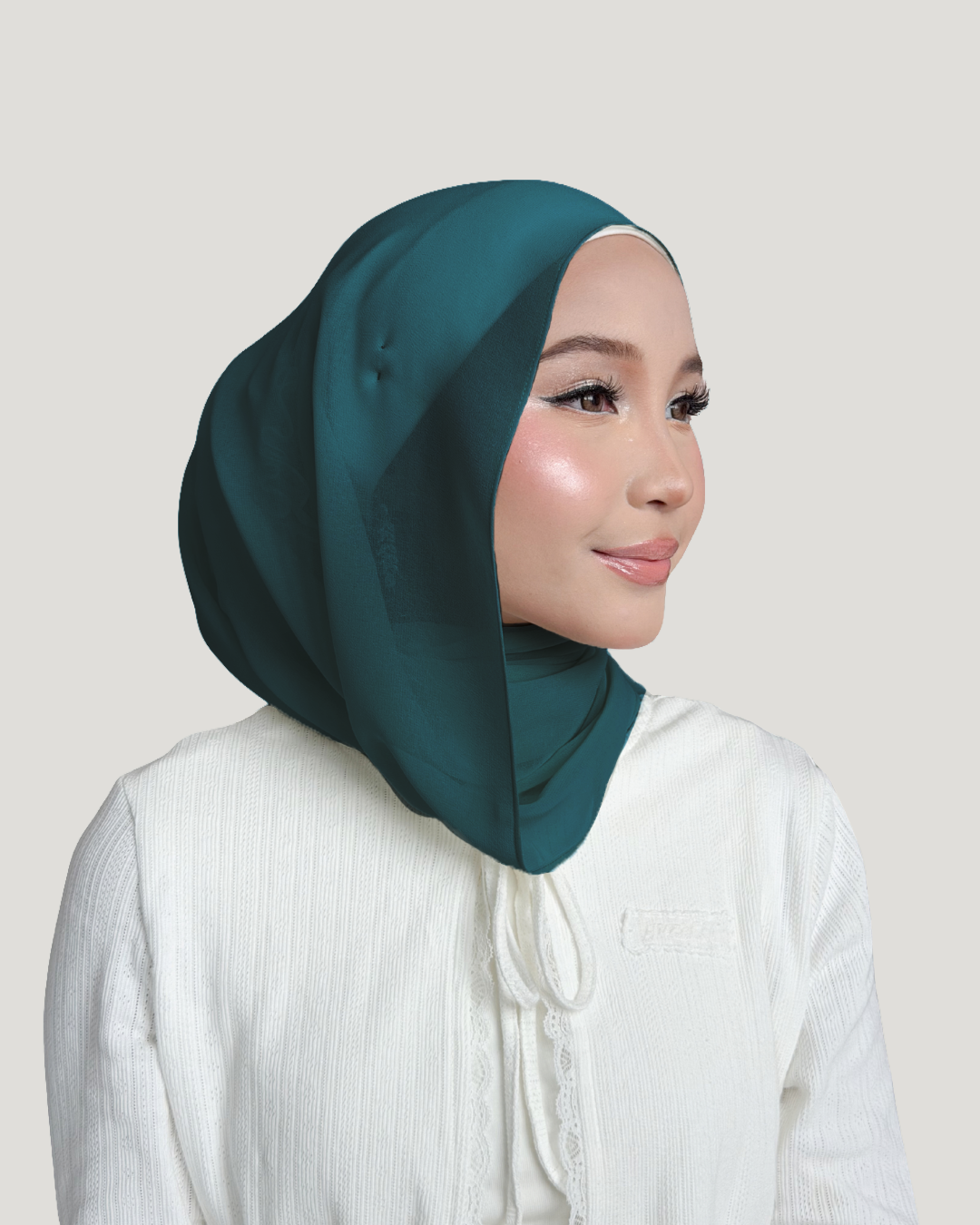 (Essential) Chiffon Silk in Persian Teal | Guzel KL