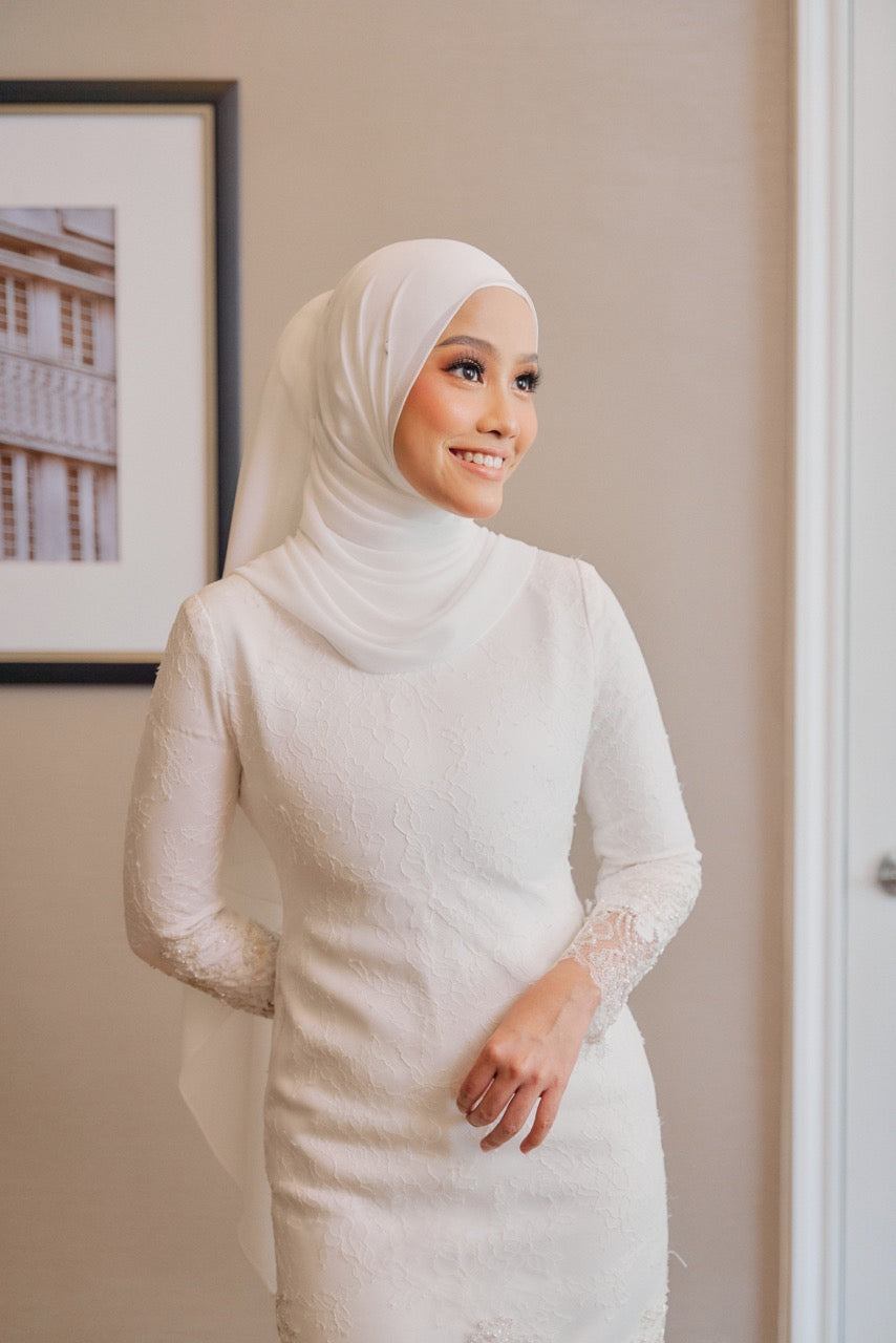 Defect Bridal Wear Pearl Chiffon (Babyseam) | Guzel KL
