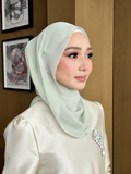 Chiffon Silk in Pistachio Cream| Guzel KL