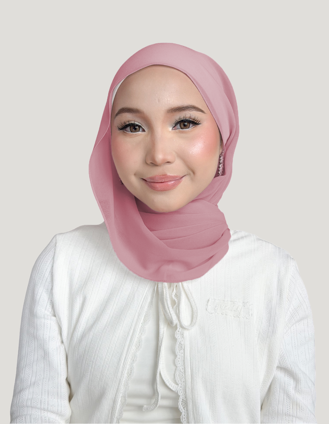(Essential) Chiffon Silk in Rosy Mist | Guzel KL
