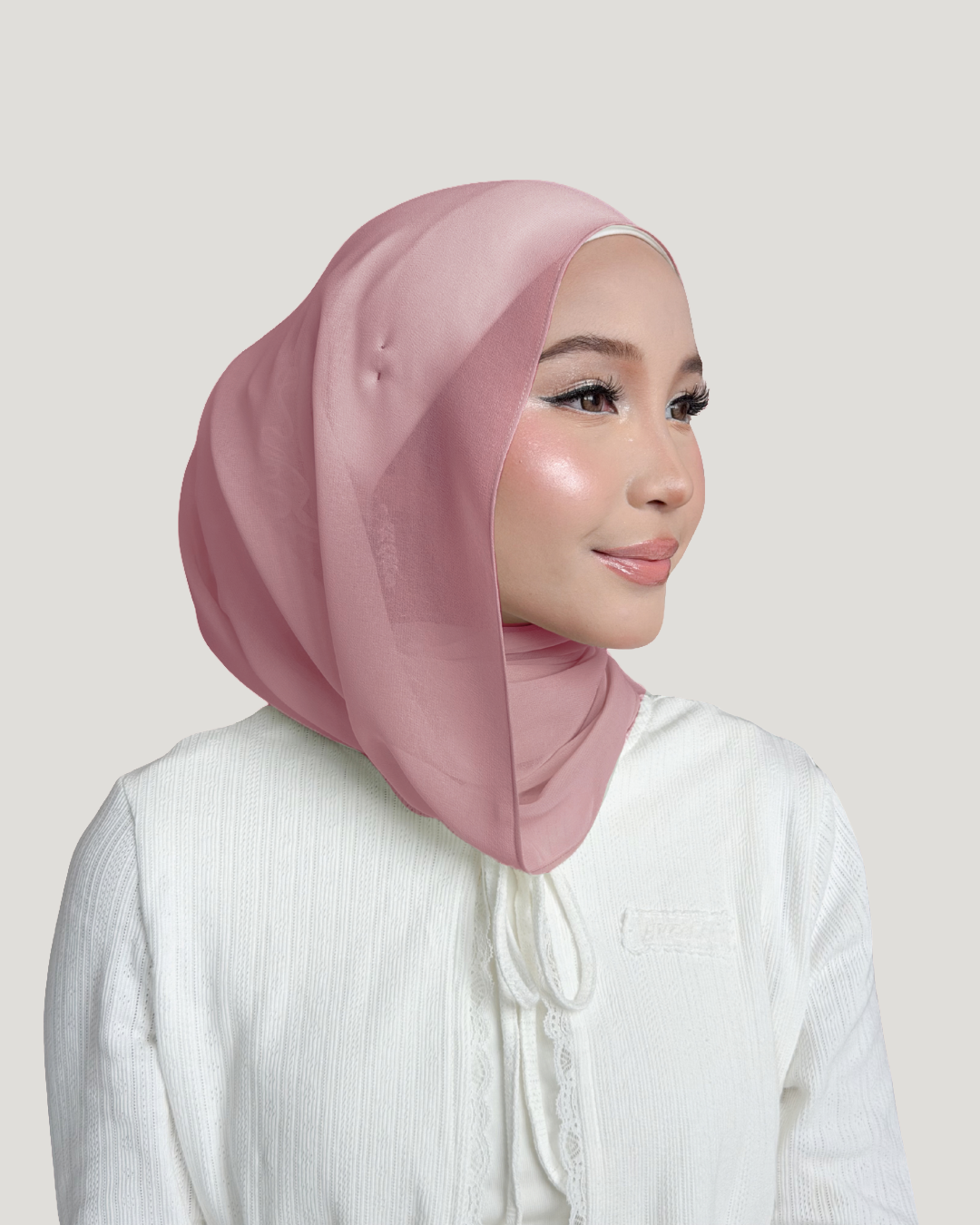 (Essential) Chiffon Silk in Rosy Mist | Guzel KL