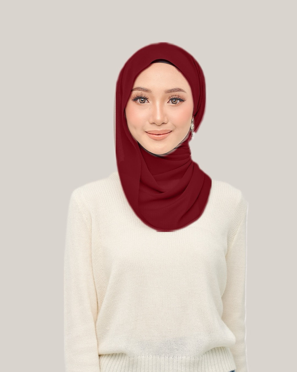 Nawra EYELASH in Royal Maroon | Guzel KL