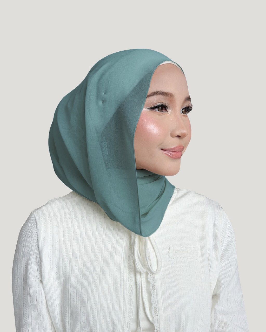 (Essential) Chiffon Silk in Sea Glass | Guzel KL