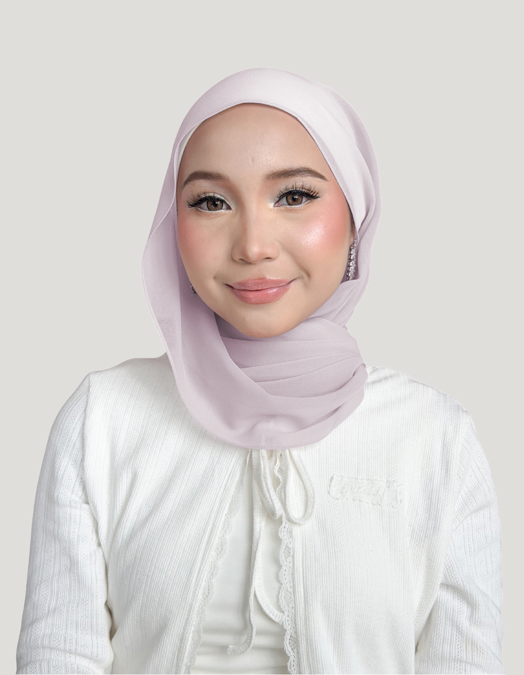 (Essential) Chiffon Silk in Sheer Lilac | Guzel KL