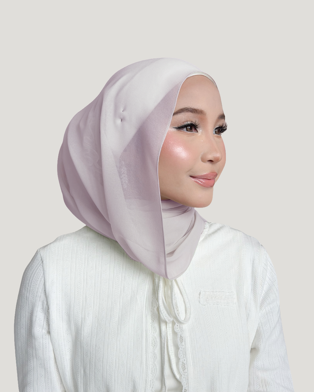(Essential) Chiffon Silk in Sheer Lilac | Guzel KL