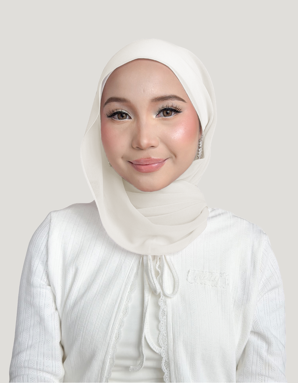(Essential) Chiffon Silk in Snow | Guzel KL