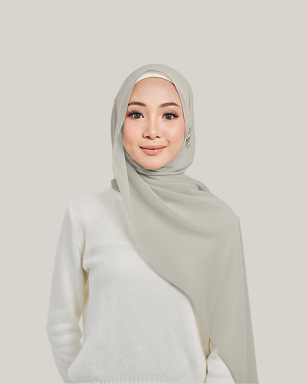 Chiffon Silk in Steel You | Guzel KL