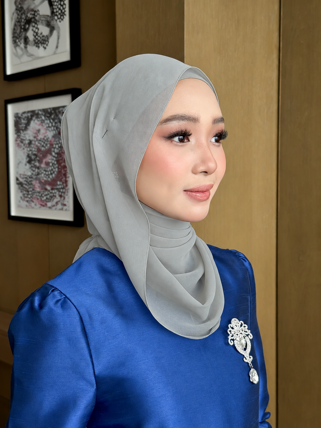 (OG) Chiffon Silk in Steel Haze | Guzel KL