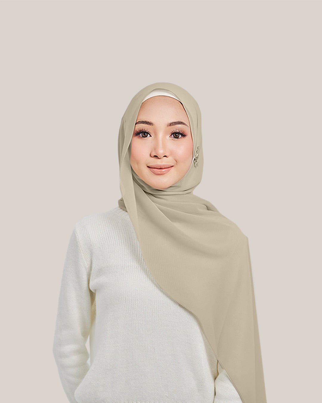 Chiffon Silk in Toffee  | Guzel KL