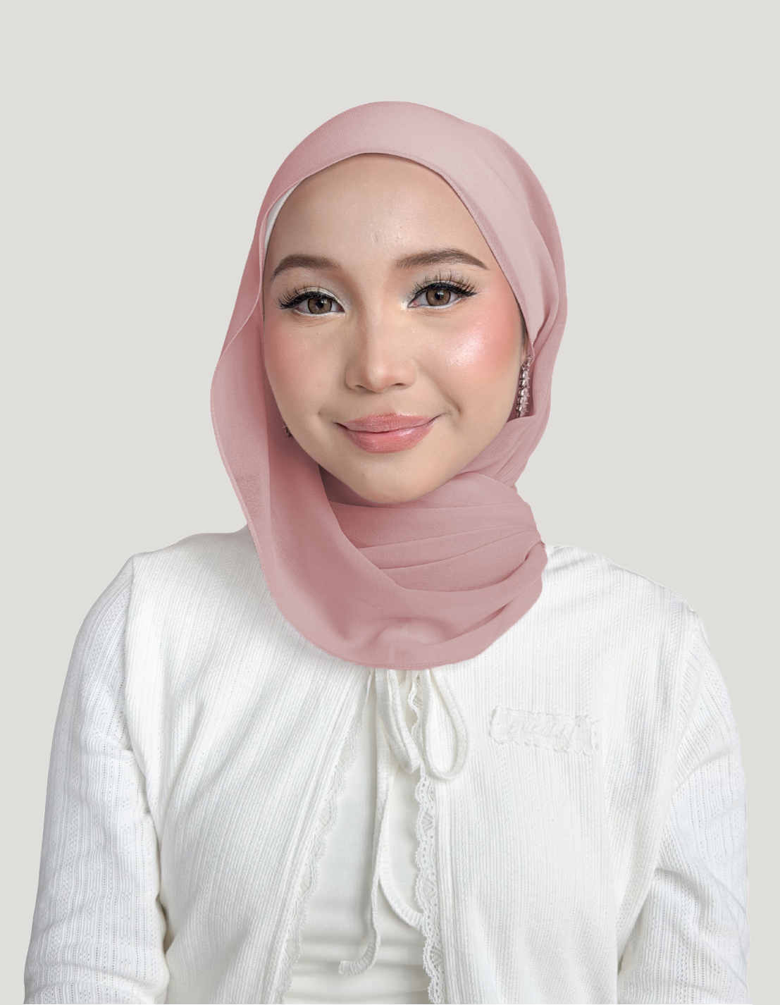(Essential) Chiffon Silk in Tranquil Rose | Guzel KL