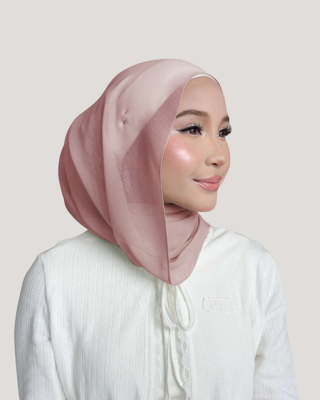 (Essential) Chiffon Silk in Tranquil Rose | Guzel KL