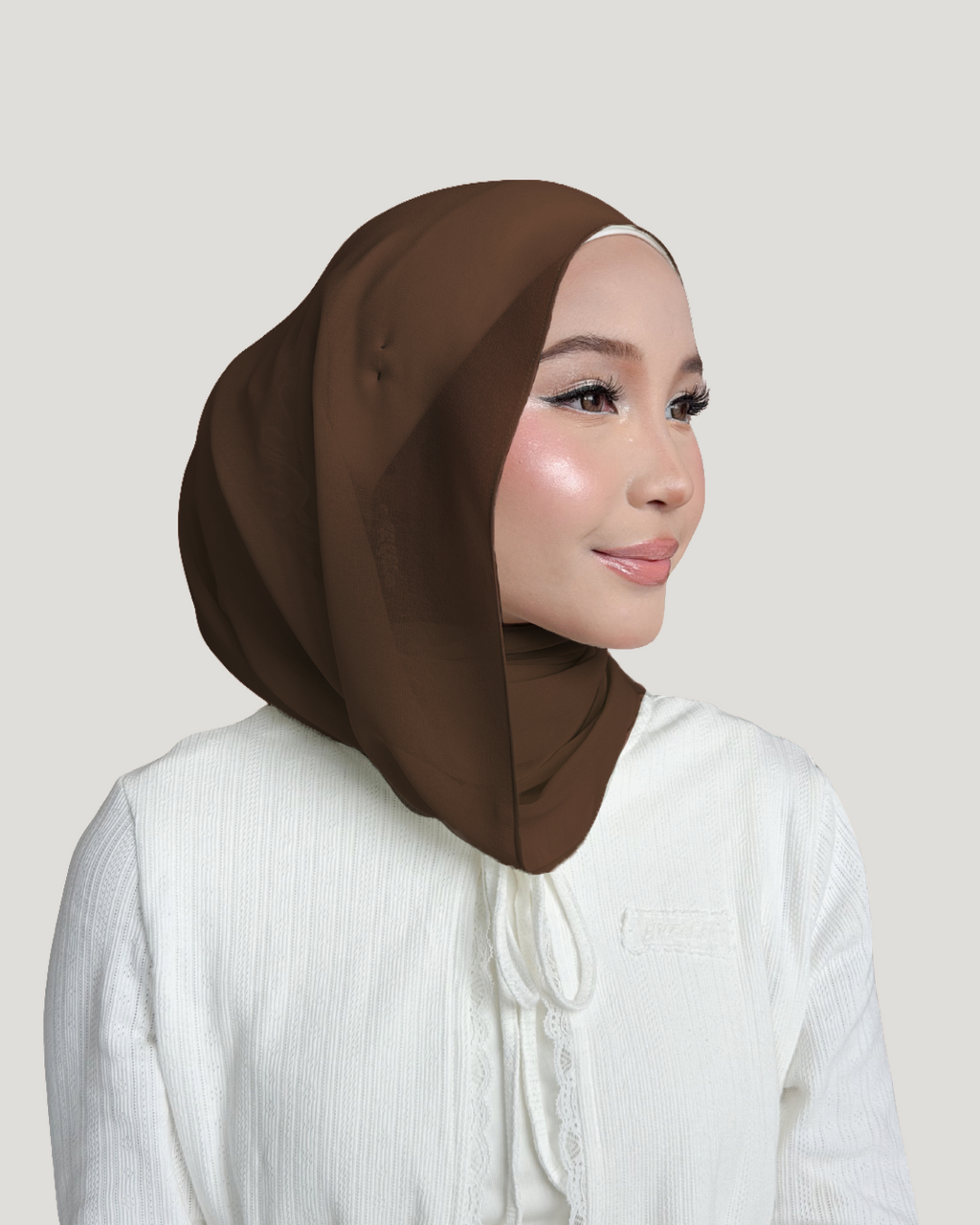 (Essential) Chiffon Silk in Velvet Espresso | Guzel KL